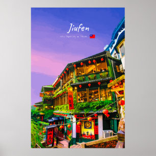 Póster Jiufen, Taiwán - Antigua Casa de Té