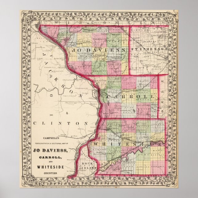 Póster Jo Daviess, Carroll, Whiteside counties (Frente)