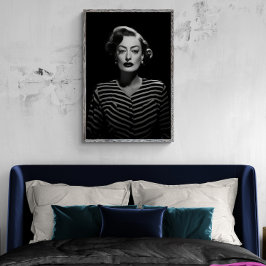 Póster Joan Crawford en noir, poster blanco y negro