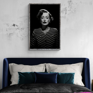 Póster Joan Crawford en noir, poster blanco y negro
