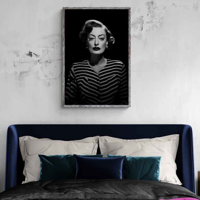 Póster Joan Crawford en noir, poster blanco y negro (Subido por el creador)