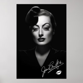 Póster Joan Crawford, negro y blanco, no poster
