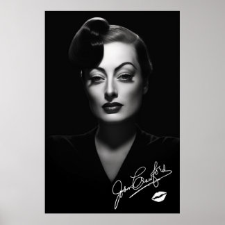 Póster Joan Crawford, negro y blanco, no poster