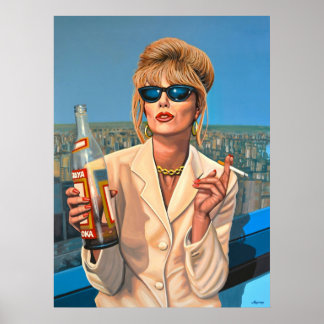 Póster Joanna Lumley sobre la pintura de Patsy Stone