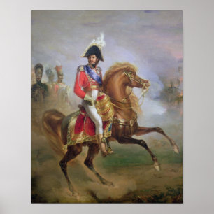 Póster Joaquín Murat a caballo, 1814-15