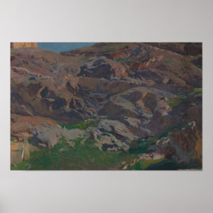 Póster Joaquín Sorolla - Castillo de San Servando, Toledo