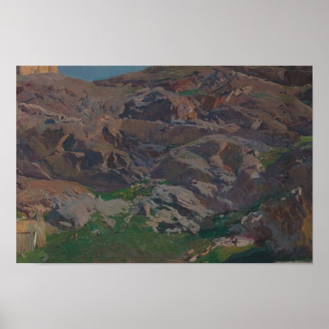 Póster Joaquín Sorolla - Castillo de San Servando, Toledo (Frente)