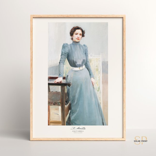 Póster Joaquín Sorolla Clotilde de vestido gris (Subido por el creador)
