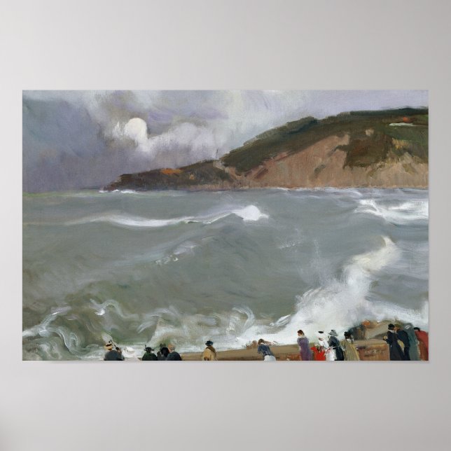 Póster Joaquin Sorolla - Desglose Water, San Sebastián (Frente)