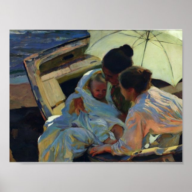 Póster Joaquín Sorolla - Después del baño (Frente)