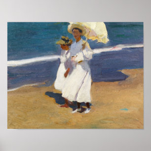 Póster Joaquin Sorolla - En la playa
