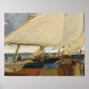 Póster Joaquin Sorolla - Playa de Valencia