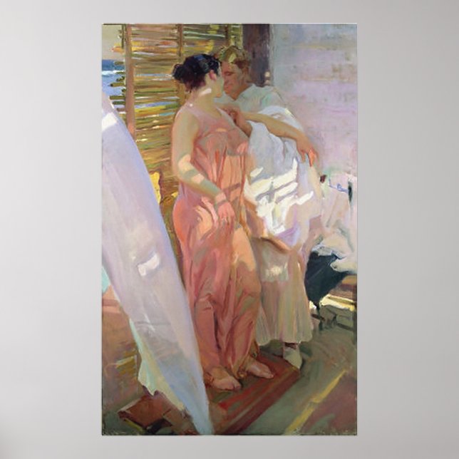 Póster Joaquín Sorolla y Bastida después del baño (Frente)