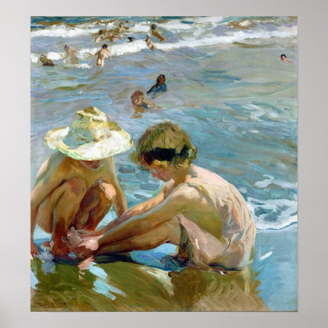 Póster Joaquín Sorolla y Bastida El pie herido (Frente)