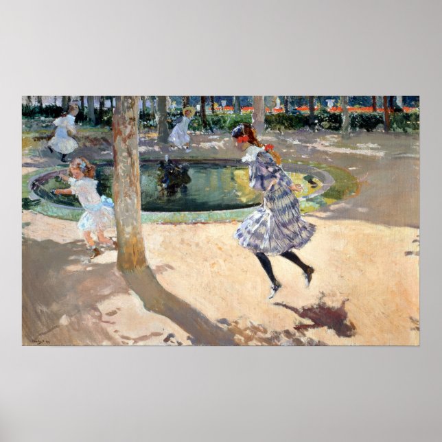 Póster Joaquín Sorolla y Bastida La pista saltante (Frente)