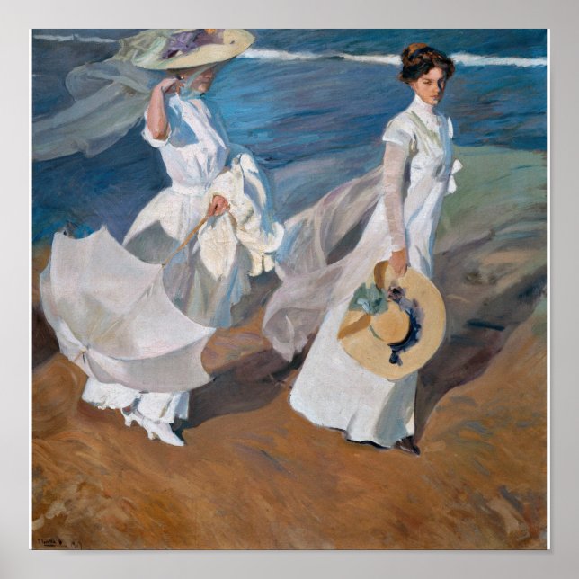 Póster Joaquin Sorolla Y Bastida - Paseo por el mar (Frente)