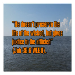Póster Job 36:6 WEBU