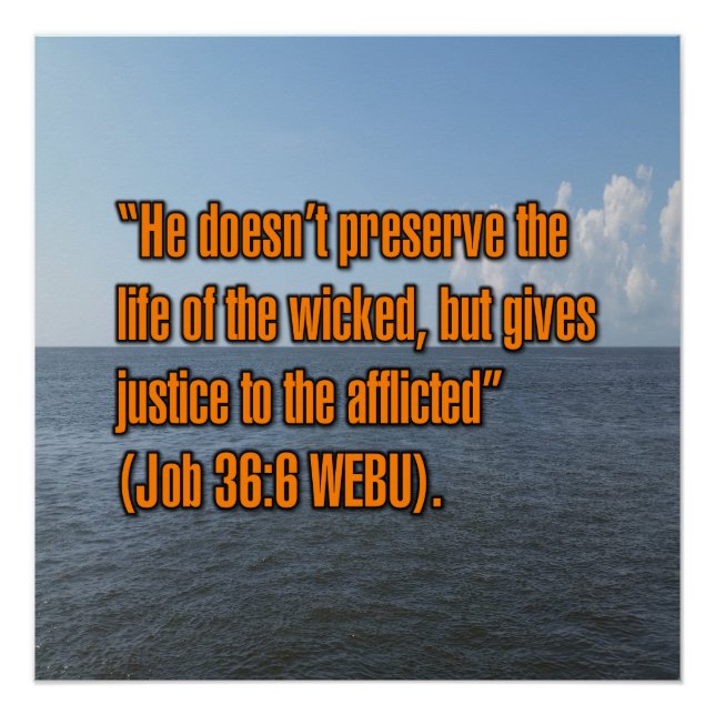 Póster Job 36:6 WEBU (Anverso)
