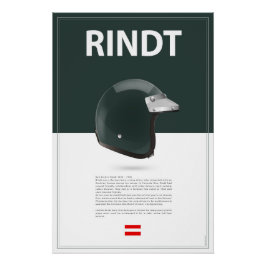 Póster Jochen Rindt Helmet