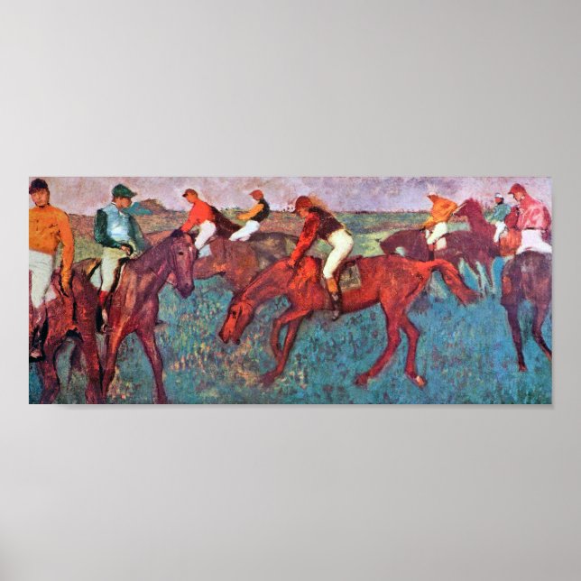 Póster Jockey y caballo, Edgar Degas (Frente)