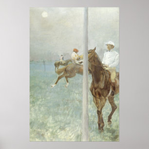 Póster Jockeys Antes de la Carrera por Edgar Degas