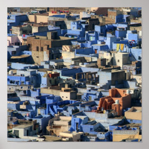 Póster Jodhpur - Poster de la Ciudad Azul