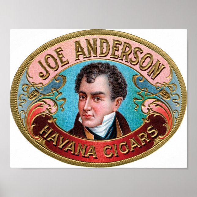 Póster Joe Anderson Havana Cigars (Frente)