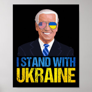 Póster Joe Biden Apoya a Ucrania - Apoyo Estadounidense a