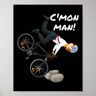 Póster Joe Biden Biden Bicycle Crash Funny Trump Lo Hizo