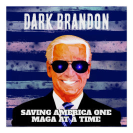 Póster Joe Biden como un Brandon oscuro