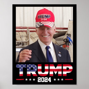 Póster Joe Biden Con Un Gorra De Trump