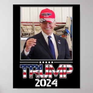 Póster Joe Biden con un sombrero de Trump Elección Divert