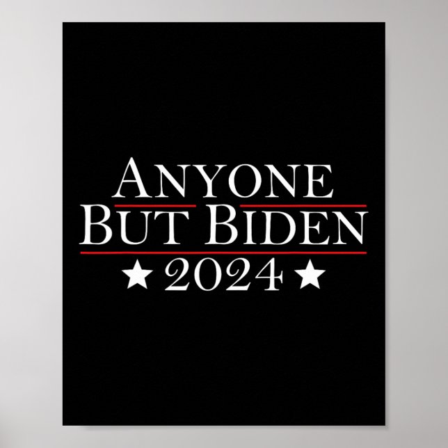 Póster Joe Biden Cualquiera Menos Biden 2024 Trump (Frente)