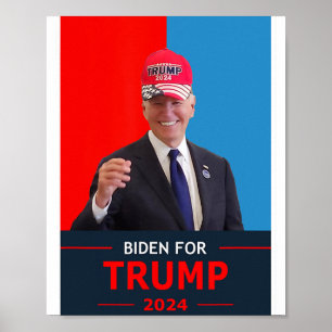 Póster Joe Biden, Divertido Para Las Elecciones De Trump 