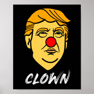 Póster Joe Biden Donald Trump en un circo de payasos