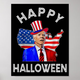 Póster Joe Biden Feliz Halloween º de julio de la Indepen