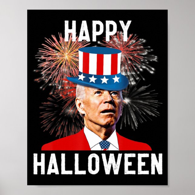 Póster Joe Biden Feliz Halloween Por Diversión De Julio (Frente)