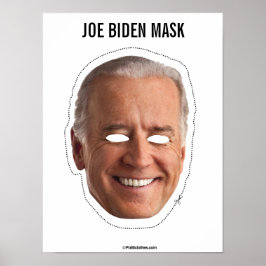 Póster Joe Biden Mask Cutout