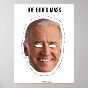 Póster Joe Biden Mask Cutout