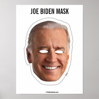 Póster Joe Biden Mask Cutout Poster