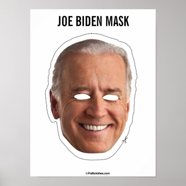 Póster Joe Biden Mask Cutout Poster (Frente)