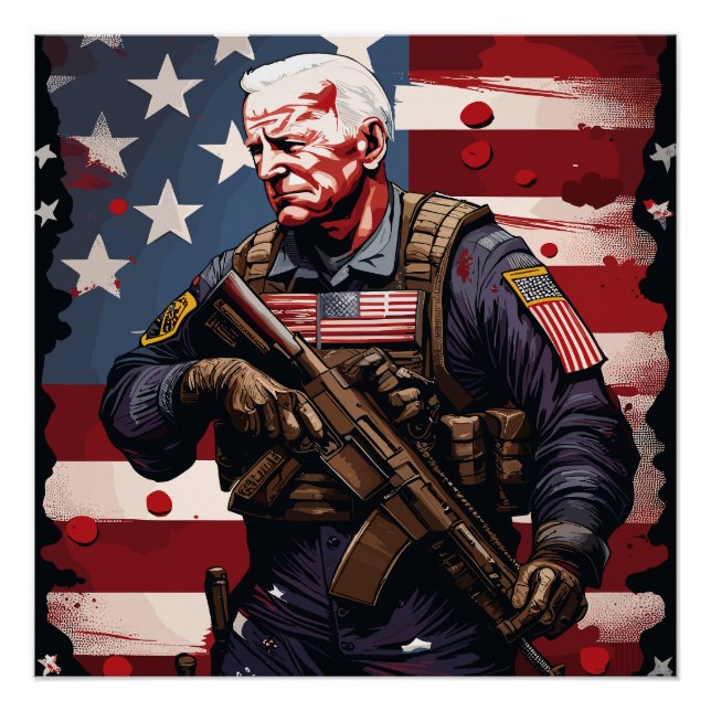 Póster Joe Biden Soldier (Anverso)