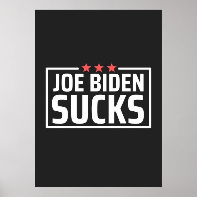 Póster joe Biden Sucks (Frente)