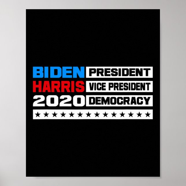 Póster Joe Biden Vice Presidente Kamala Harris 2020 (Frente)