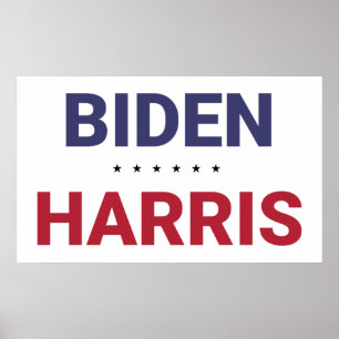 Póster Joe Biden y Kamala Harris (elecciones de 2020 en E