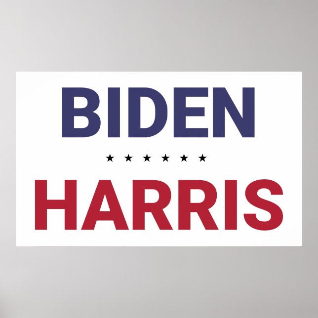 Póster Joe Biden y Kamala Harris (elecciones de 2020 en E (Frente)