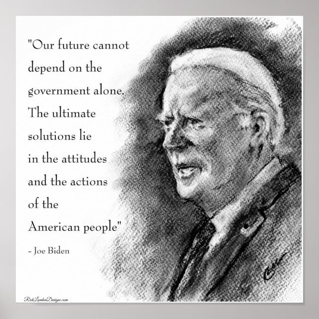 Póster Joe Biden y presupuesto (Frente)