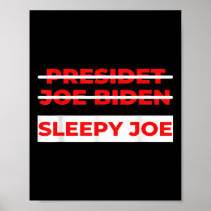 Póster Joe político partidario de Trump anti Biden