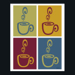 Póster Joe Time Coffee Pop Art Siled Print<br><div class="desc">Para los amantes del café y la cafetería,  esta sería una gran pared para cualquier habitación de tu casa. Con arte original de David Magliocco/DMCreative.</div>