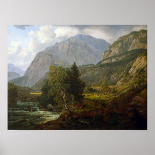Póster Johan Christian Dahl Vista de Fortundalen